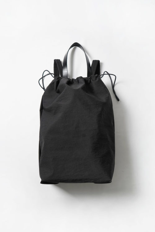 Draw Backpack in Black Crinkle