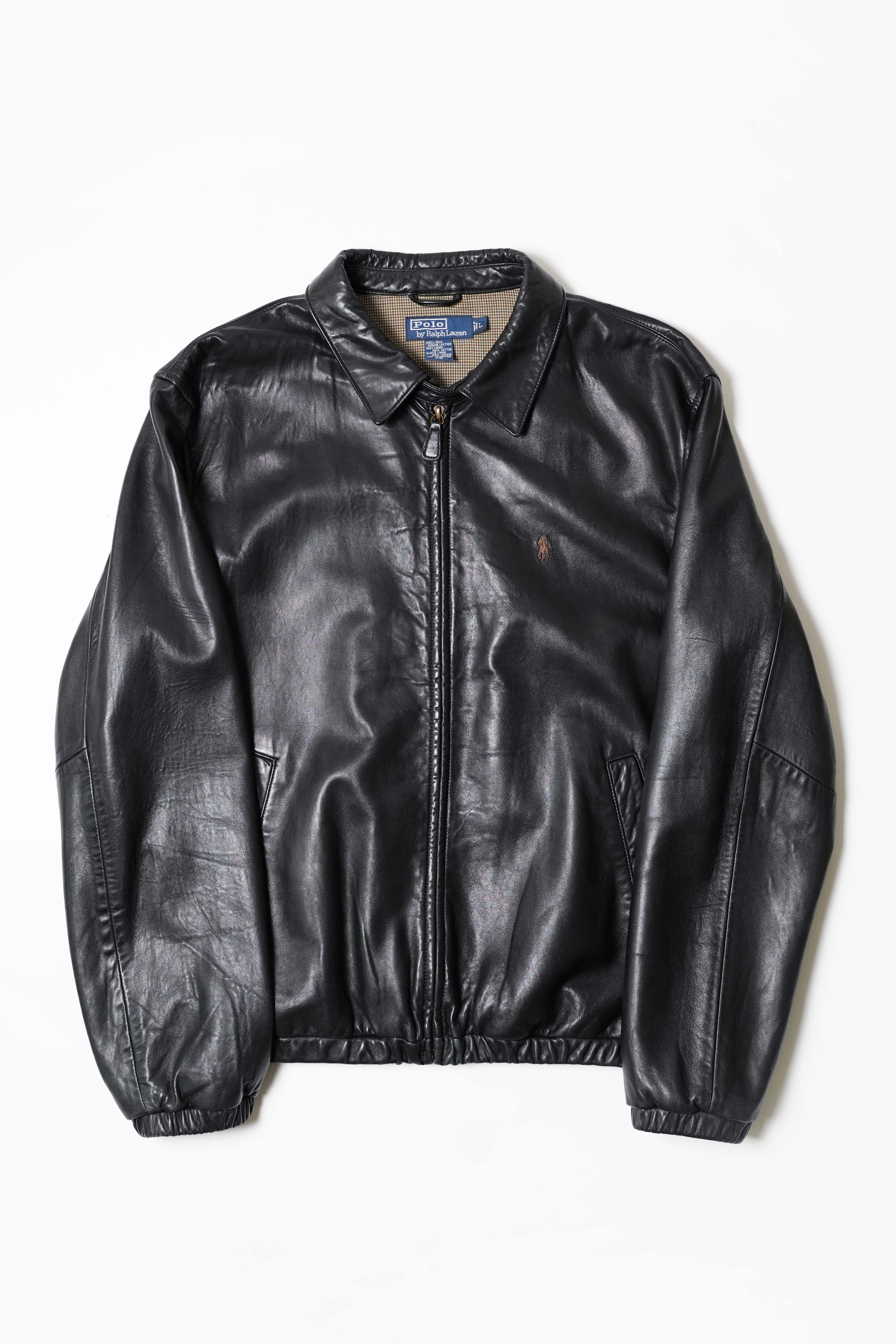 ralph lauren south hampton leather jacket