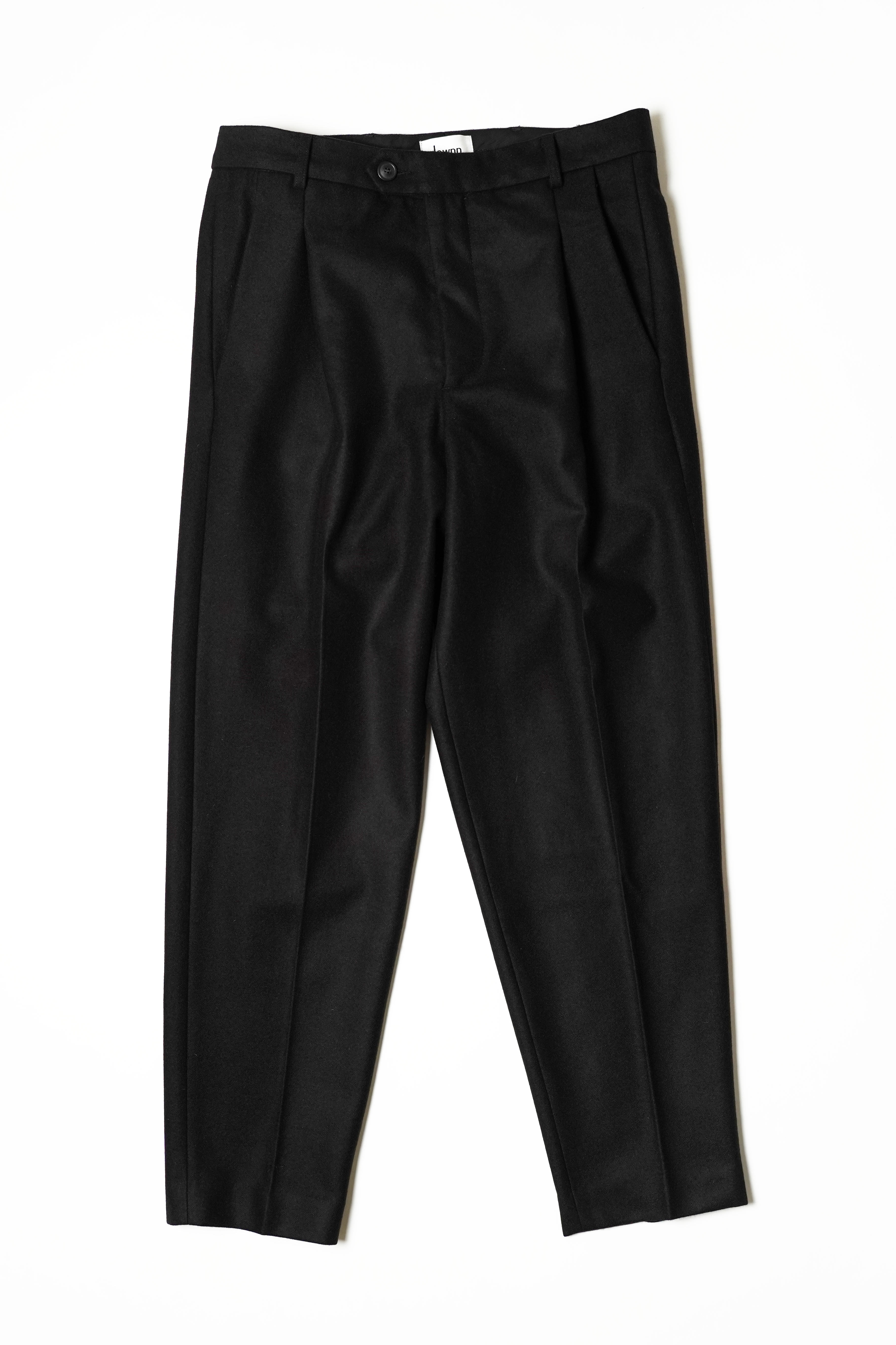 TAPERED LEGS TROUSERS BLACK