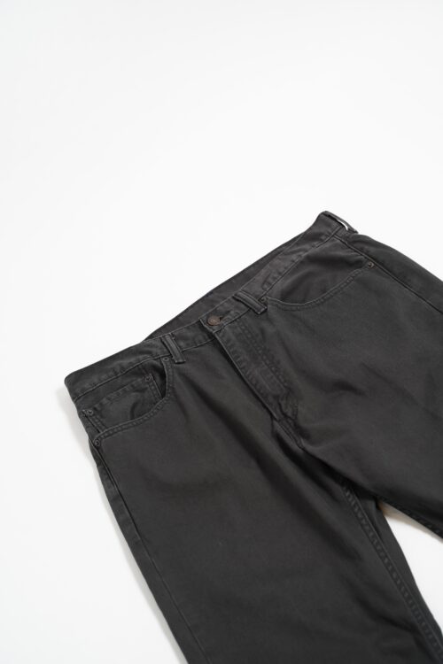 LEVI'S 505 WASHED BLACK COLOR DENIM TAPERED SILHOUETTE L30 W36