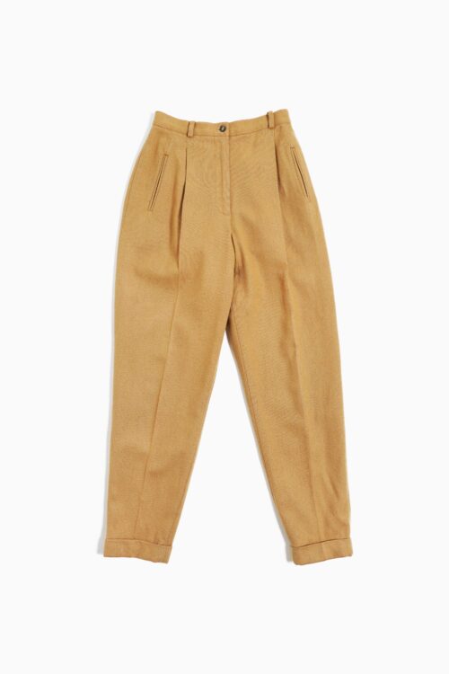 WOOL TUCK PANTS MADE IN USA