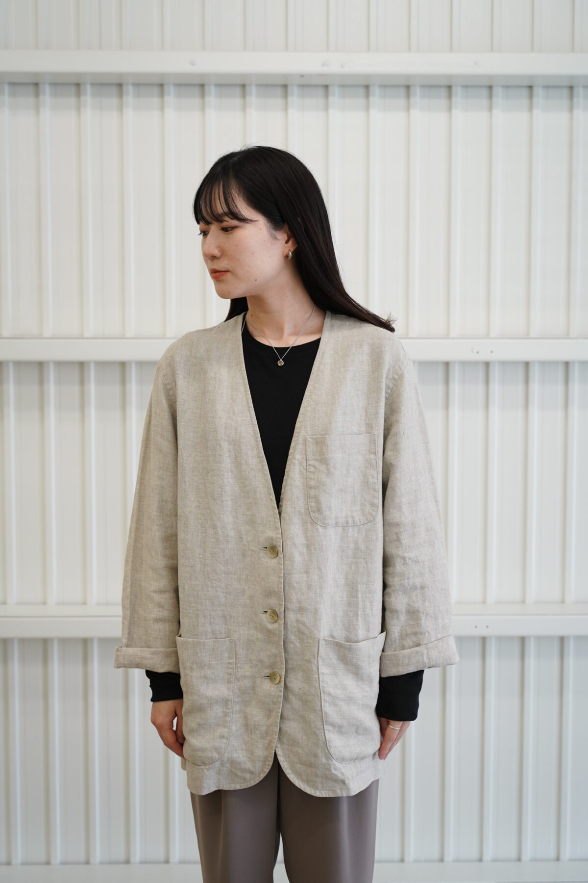 linen tailored jacket