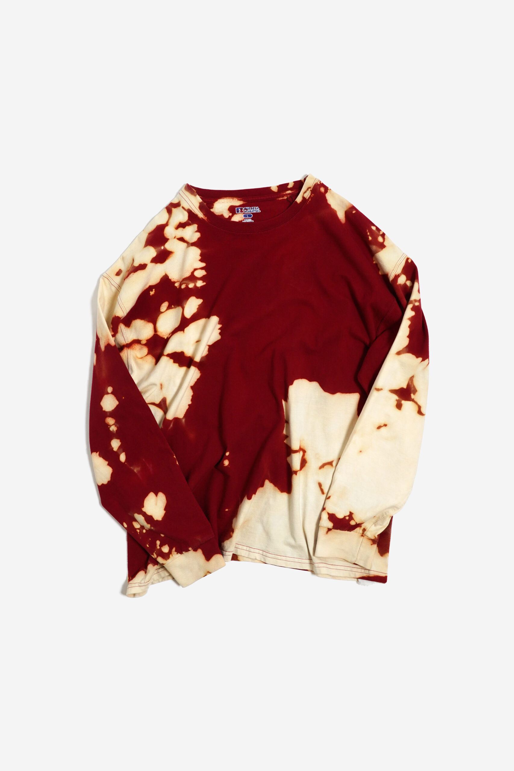 RUSSEL RED COLOR BLEACH L/S TEE