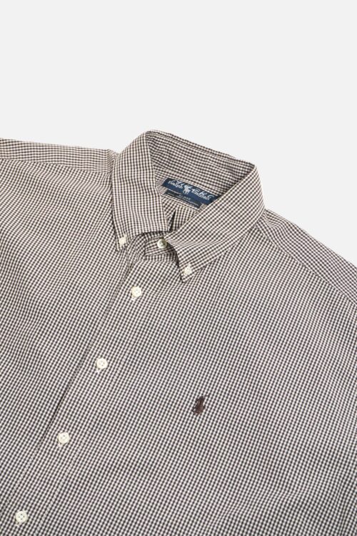 RALPH LAUREN CLASSIC FIT S/S SHIRTS BROWN CHECK