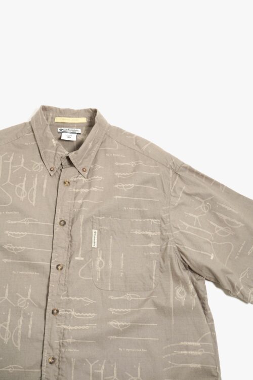 COLUMBIA RIVER LODGE ROPE COTTON S/S SHIRTS BROWN