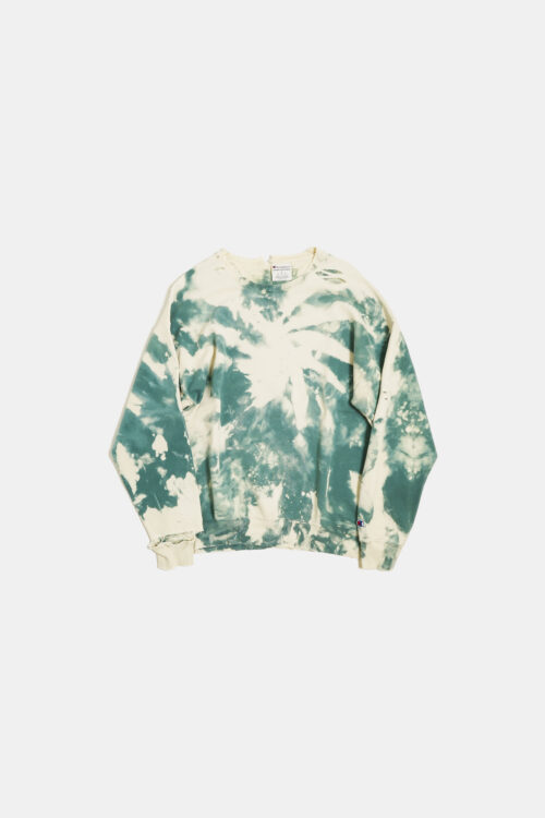 CHAMPION GREEN COLOR OVER DYE BLANK SWEAT
