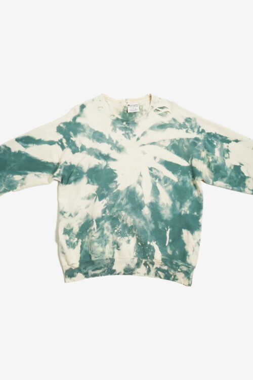 CHAMPION GREEN COLOR OVER DYE BLANK SWEAT