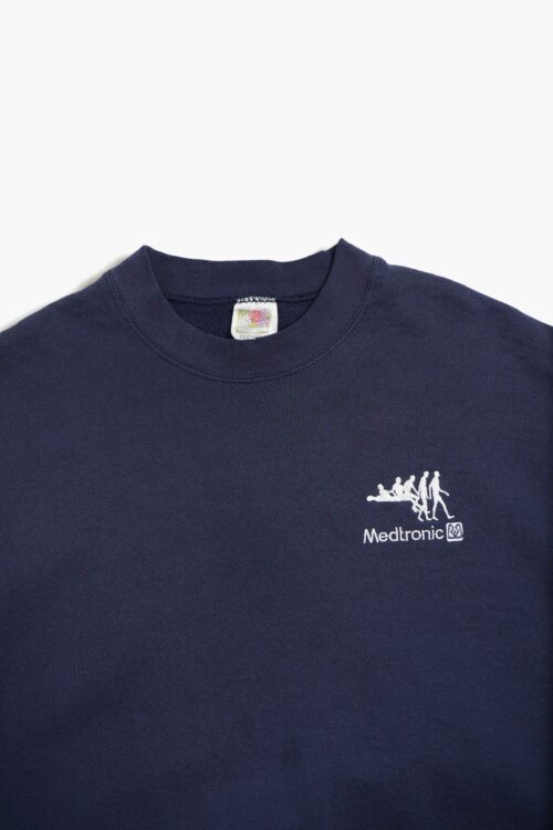 FADE NAVY SWEAT "MEDTRONIC" EMBROIDERY