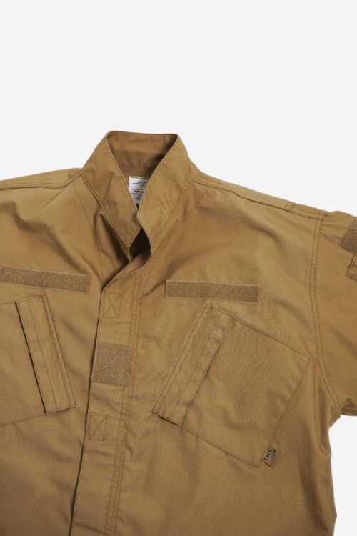MILITARY STAND COLLAR JACKET RIP STOP COYOTE BROWN