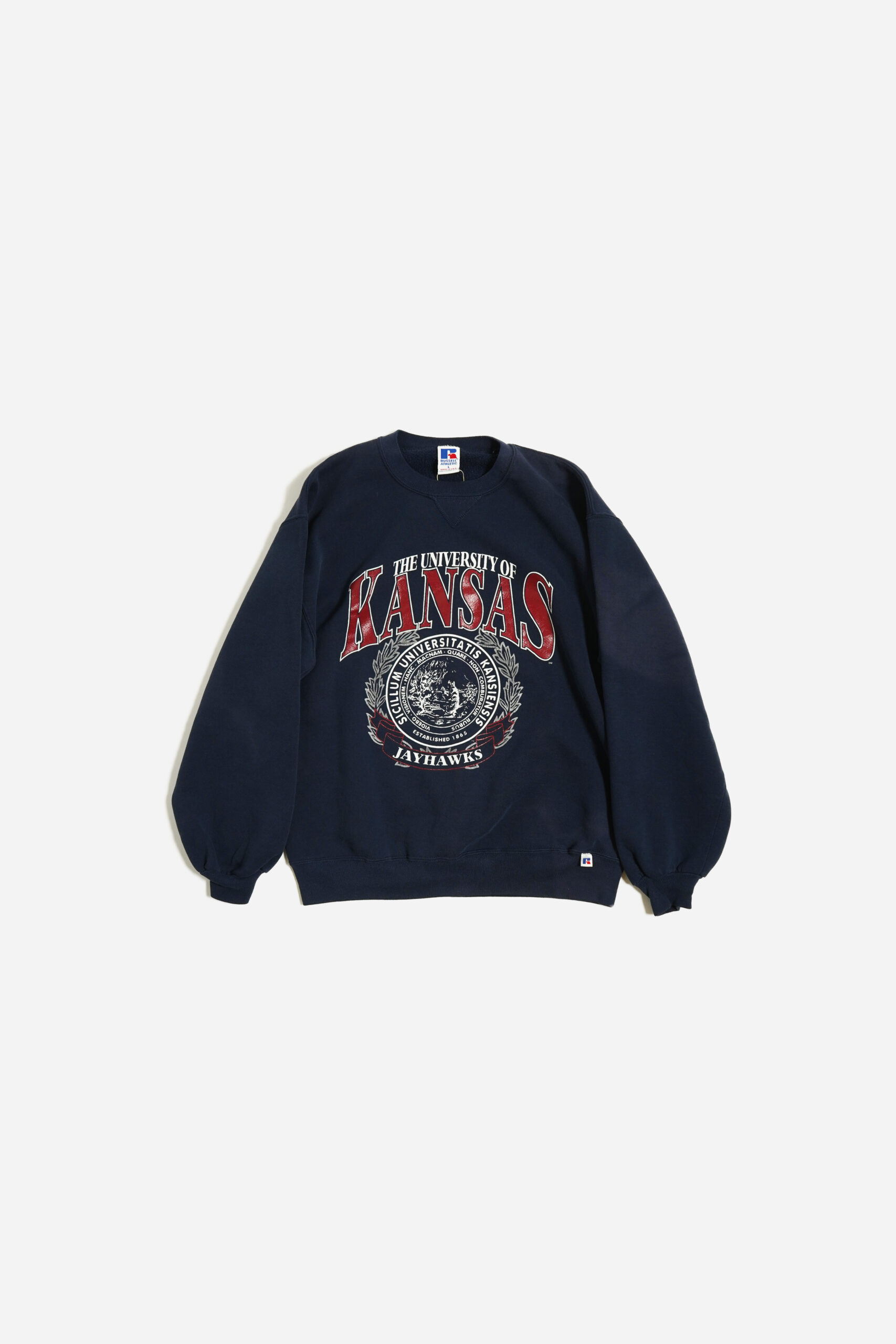 KANSAS PRINTED SUN FADE SWEAT RUSSEL BODY MADE IN USA