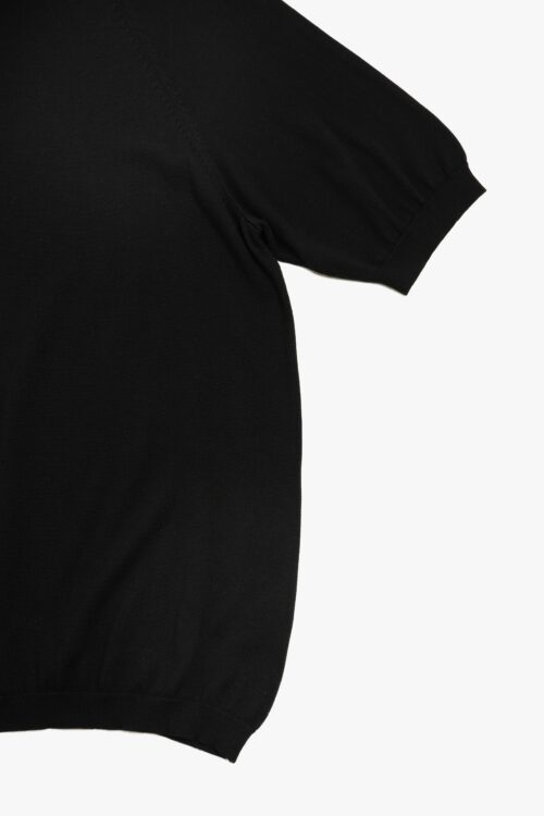 MURANO SILK KNIT S/S TEE BLACK