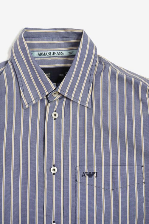 OLD ARMANI JEANS STRIPE COTTON SHIRT