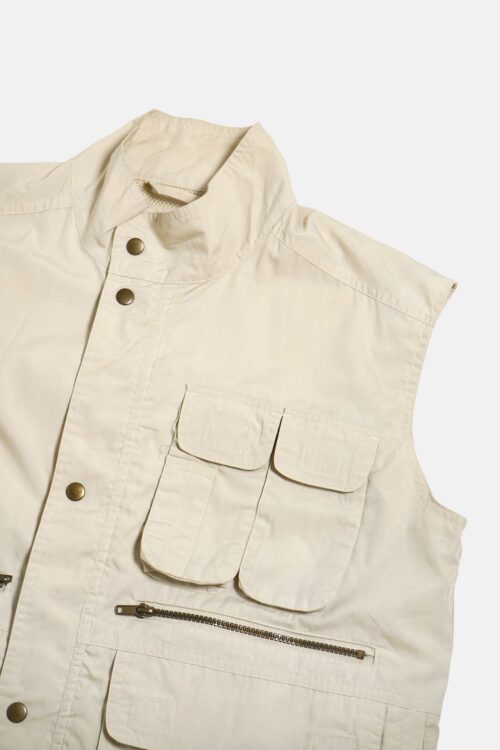 LIGHT BEIGE COLOR UTILITY VEST