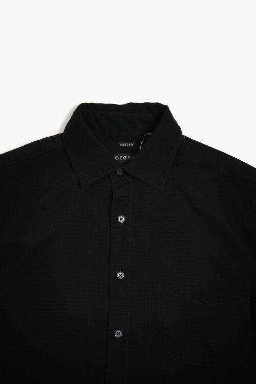 GEGRGE SUEDED S/S SHIRT BLACK