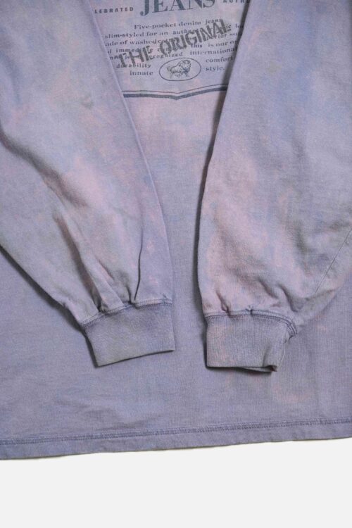 LIMITED JEANS BLEECH L/S TEE HEAVY WEIGHT COTTON MADE IN USA