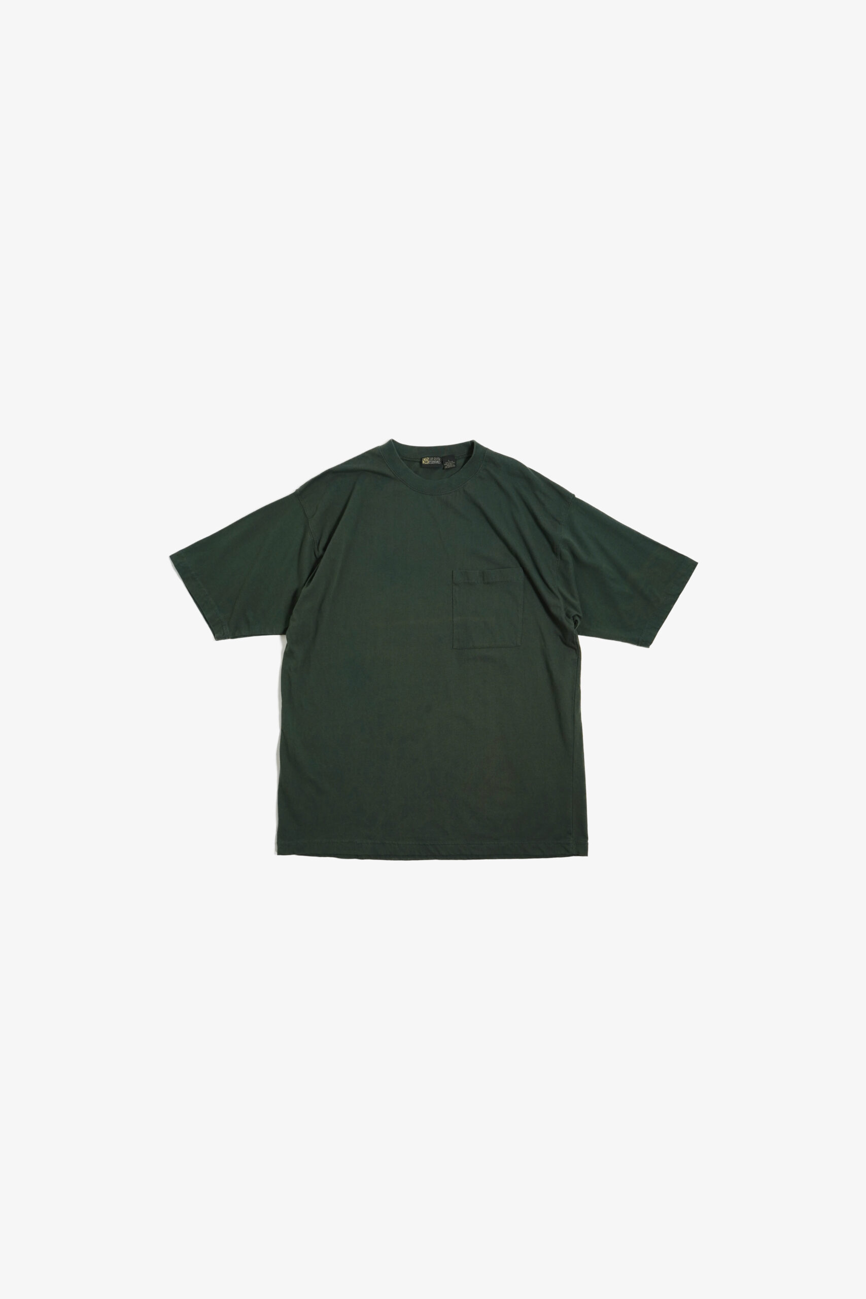 90'S SR FADE GREEN SQUARE POCKET TEE SHIRT MADE IN ITALY