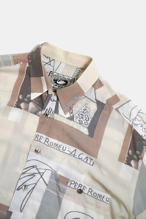 SWAN LOOK DESIGN PATTERN S/S SHIRTS MADE IN SLOVENIA