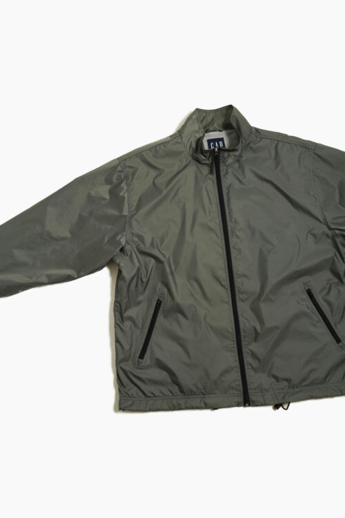 90’S GAP RIPSTOP NYLON ZIP JACKET KHAKI GRAY