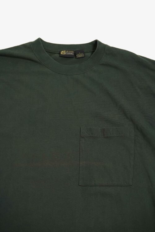 90'S SR FADE GREEN SQUARE POCKET TEE SHIRT MADE IN ITALY