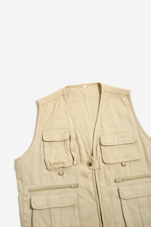 ALLEY&SONS LINEN COTTON HUNTING VEST