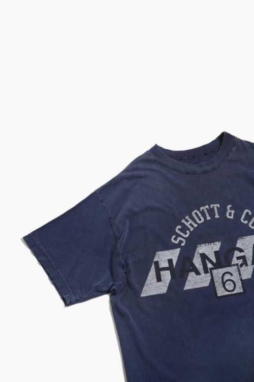 SCHOTT&CO. PRINTED TEE SHIRTS FADE NAVY COLOR