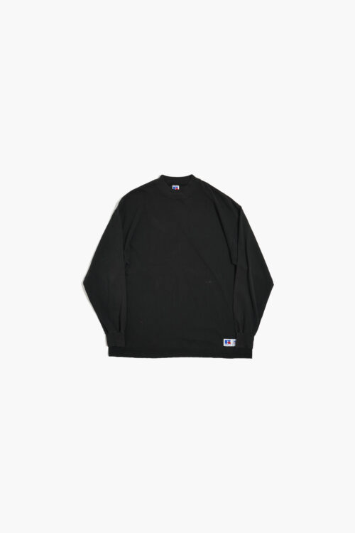 90’S RUSSEL MOCK NECK L/S TEE SHIRTS FADE BLACK