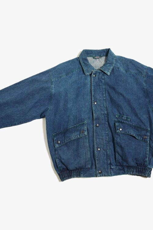 GREEN STITCH DENIM JACKET
