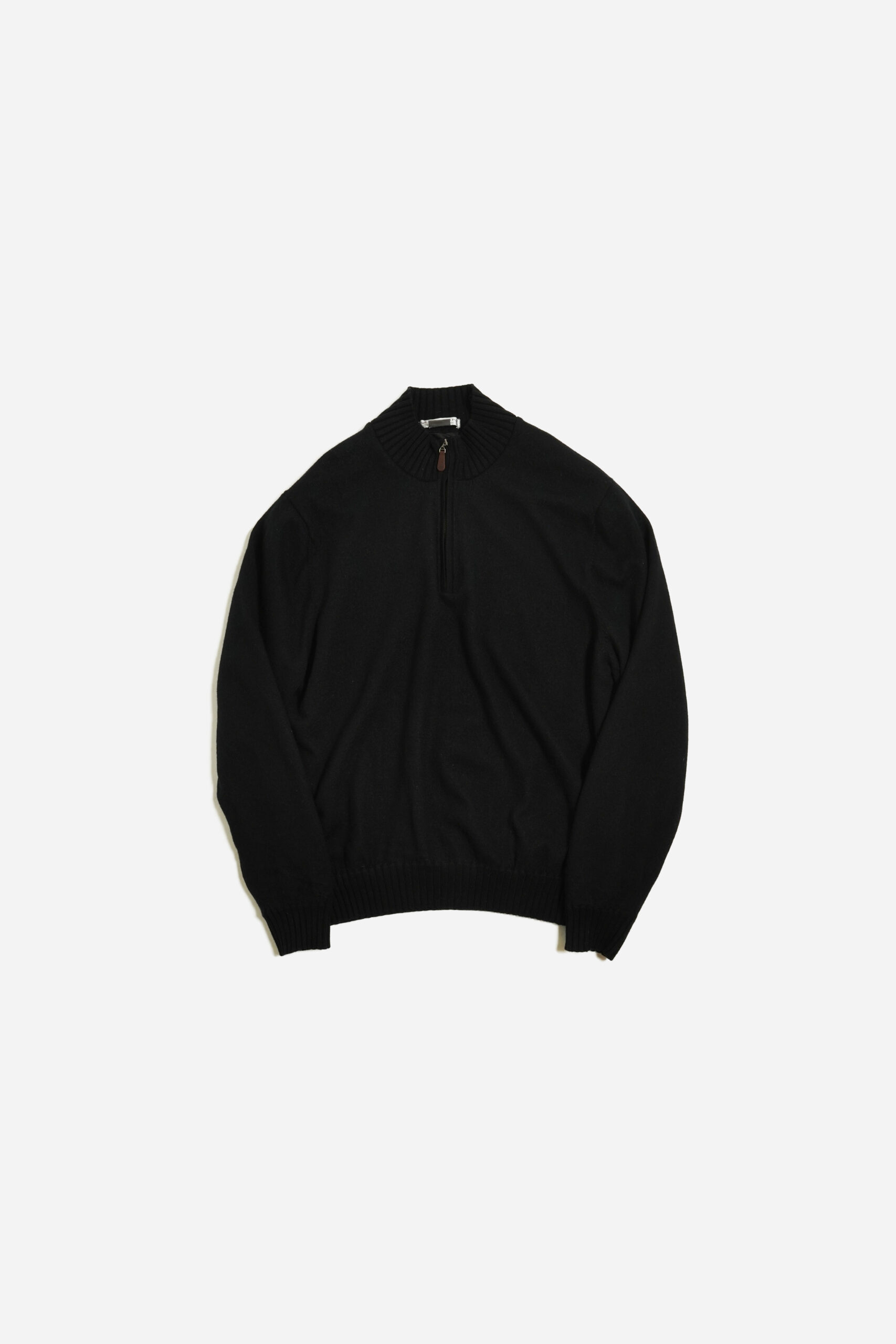 MARTIN ITALIAN MERINO WOOL HALF ZIP KNIT SWEATER