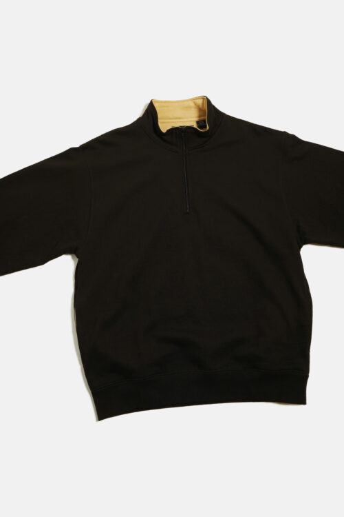 LONDONFOG HALF ZIP SWEATER DARK BROWN