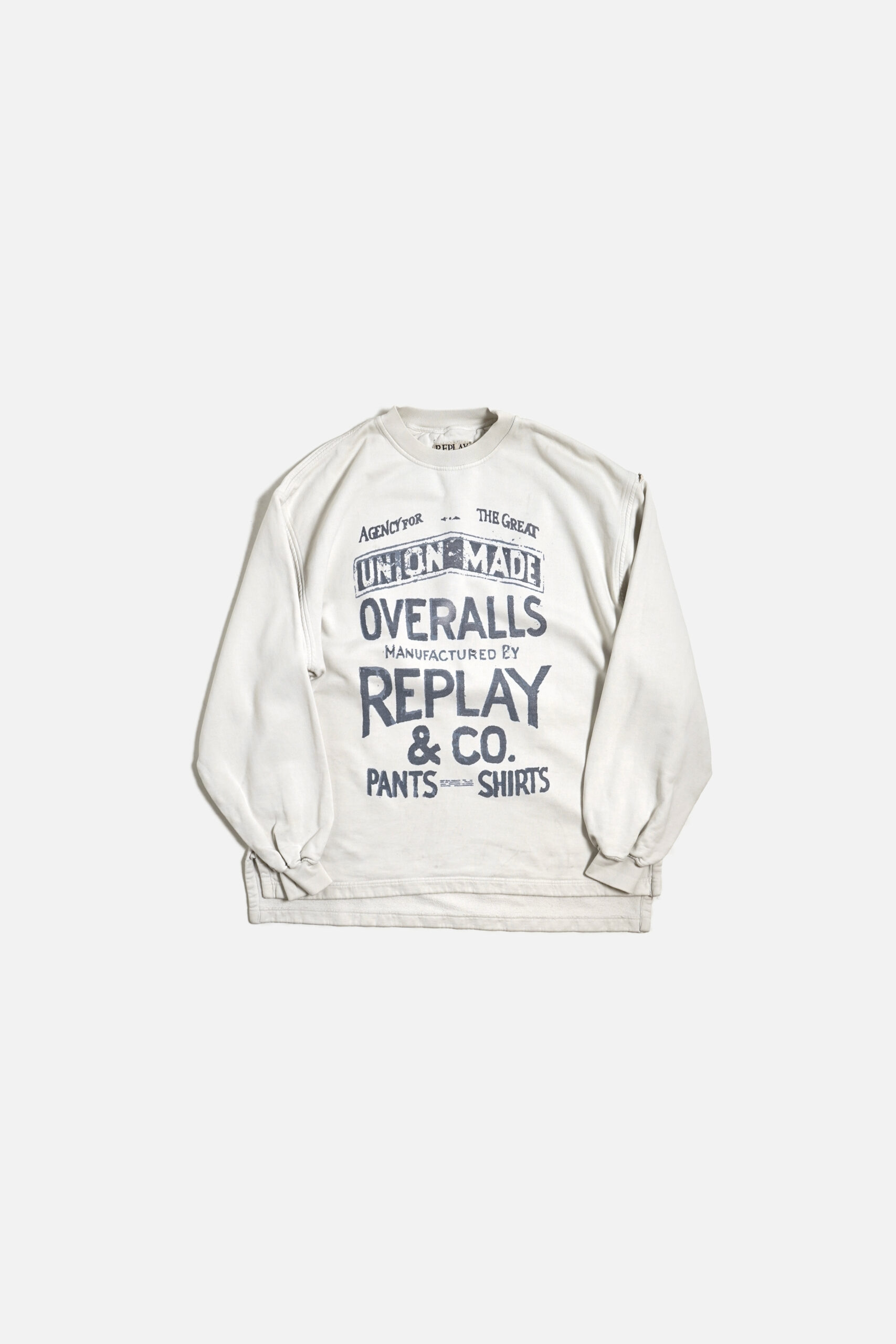 REPLAY PRINTED OVER SWEAT MADE IN ITALY