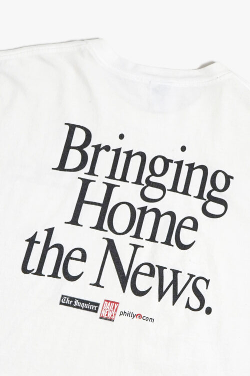 BRIGING HOME THE NEWS PRINTED T-SHIRTS