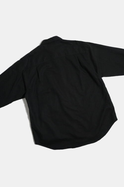 SAVILE ROW LINEN COTTON L/S SHIRT BLACK