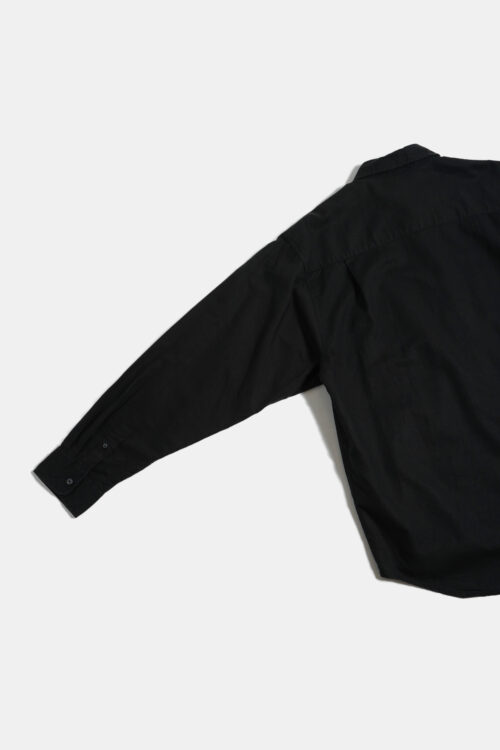 SAVILE ROW LINEN COTTON L/S SHIRT BLACK