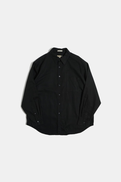 SAVILE ROW LINEN COTTON L/S SHIRT BLACK