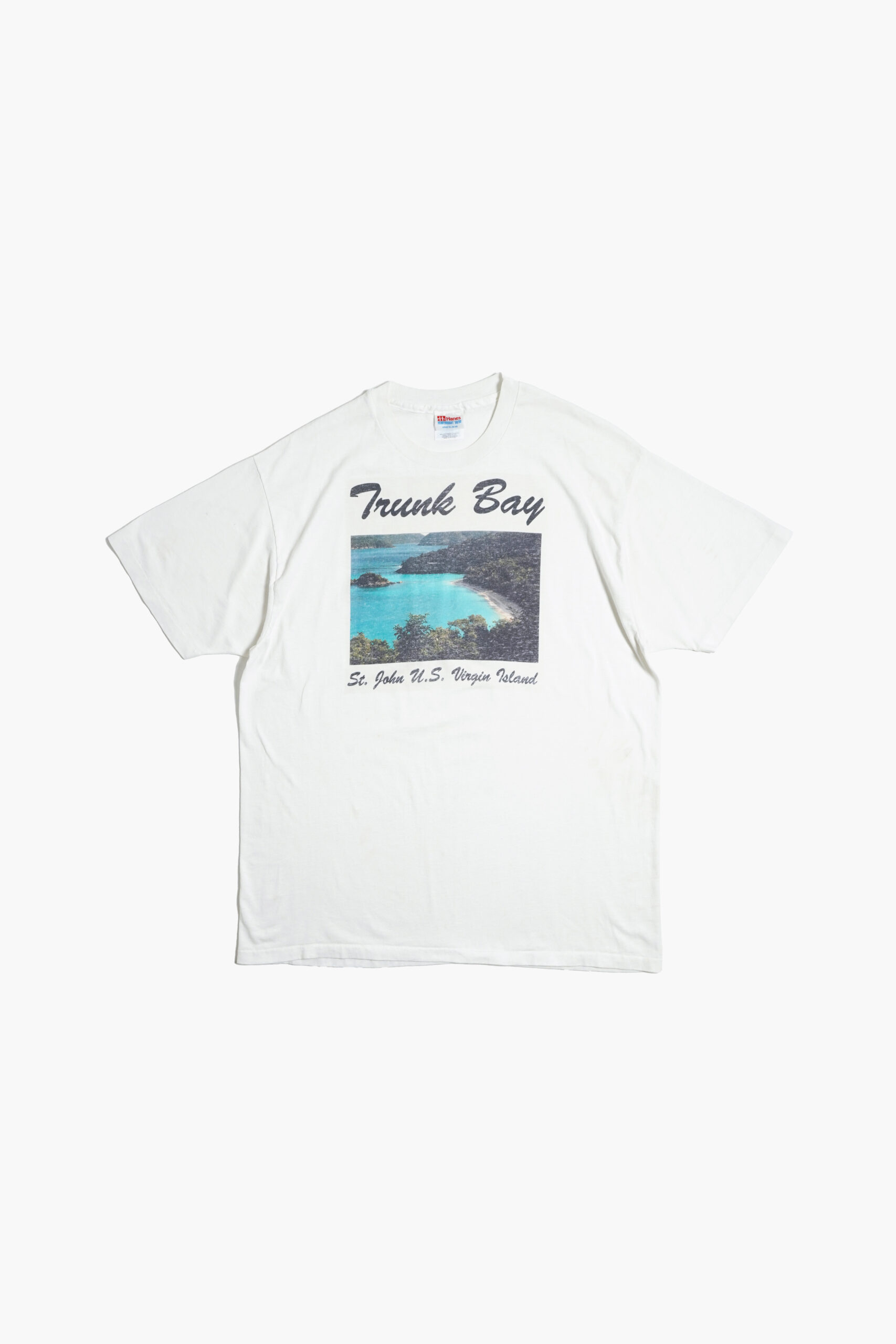 90'S PRINTED S/S T-SHIRTS " TRUNK BAY "