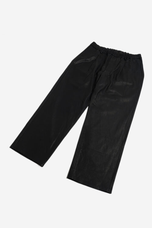 LEATHER STRAIGHT PANTS 