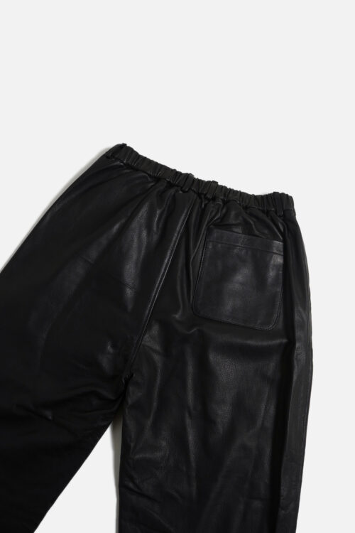 LEATHER WIDE PANTS 