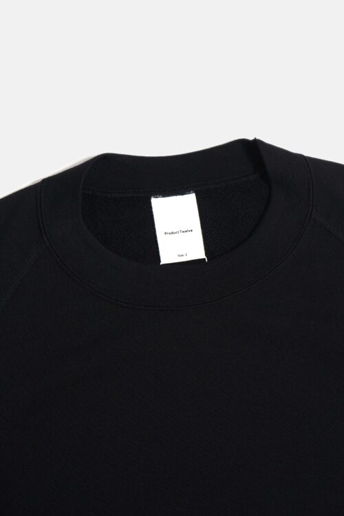 SUPER 140'S MELINO WOOL CREW NECK BLACK