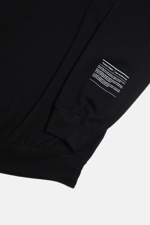 SUPER 140'S MELINO WOOL CREW NECK BLACK