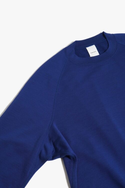 SUPER 140'S MELINO WOOL CREW NECK BLUE