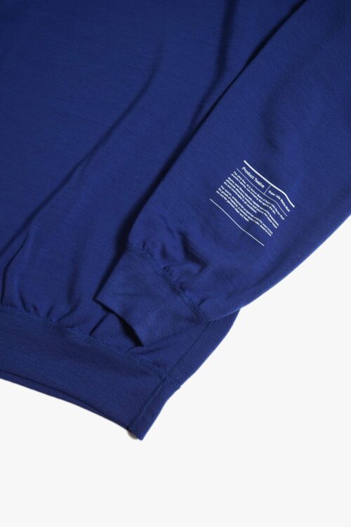 SUPER 140'S MELINO WOOL CREW NECK BLUE