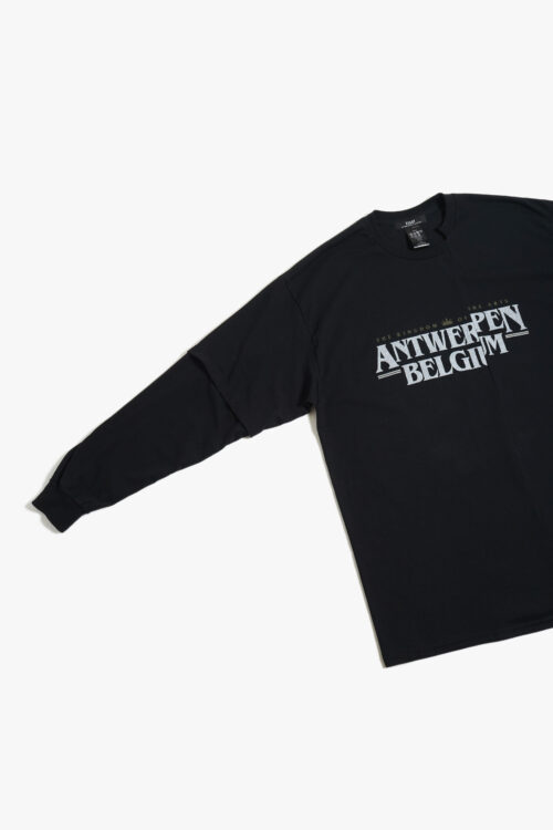 CUT UP LONG LAYER T-SHIRT - ANTWERPEN - BLACK