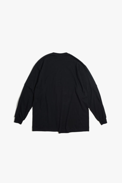 CUT UP LONG LAYER T-SHIRT - ANTWERPEN - BLACK