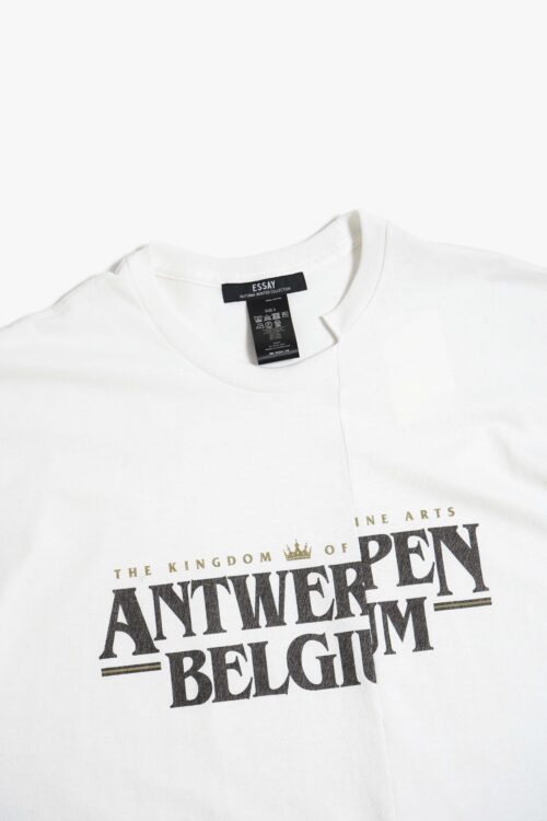 CUT UP LONG LAYER T-SHIRT - ANTWERPEN - WHITE