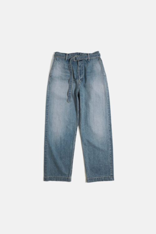 DENIM WIDE TROUSERS FADE INDIGO