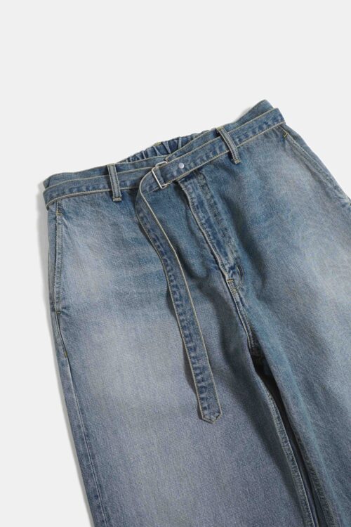 DENIM WIDE TROUSERS FADE INDIGO