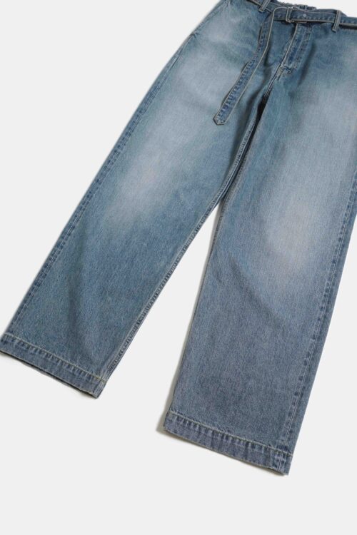 DENIM WIDE TROUSERS FADE INDIGO