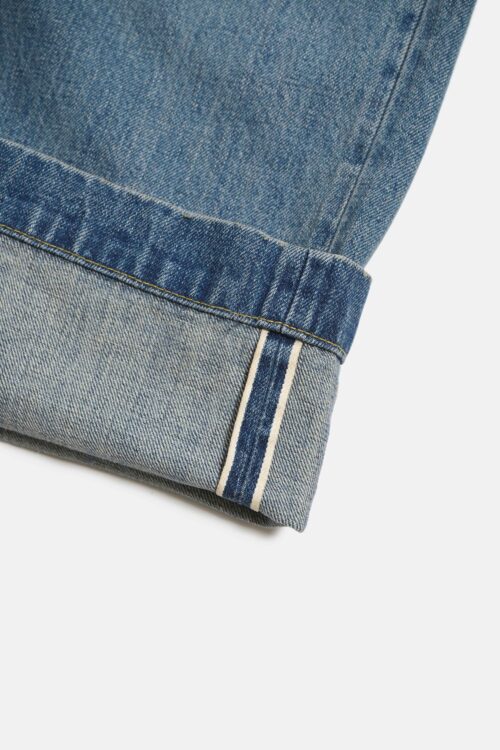 DENIM WIDE TROUSERS FADE INDIGO