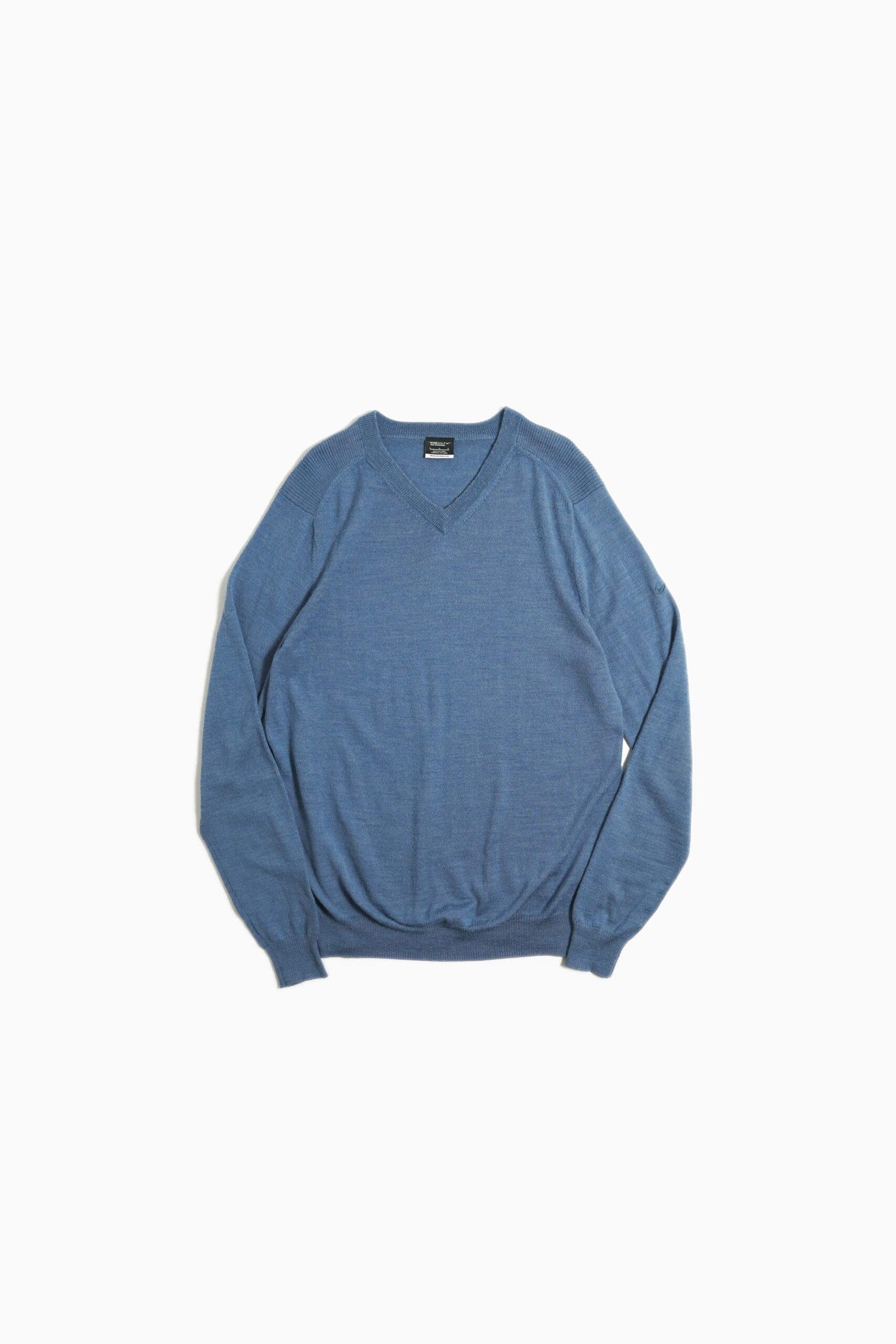 NIKE V NECK KNIT SWEATER BLUE