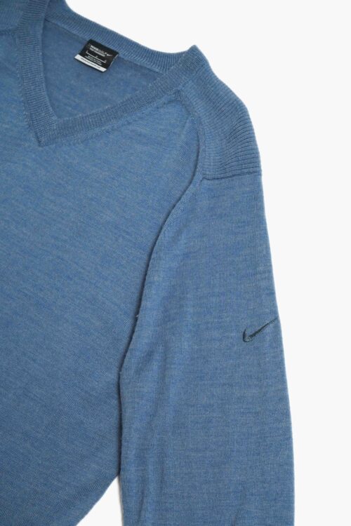 NIKE V NECK KNIT SWEATER BLUE